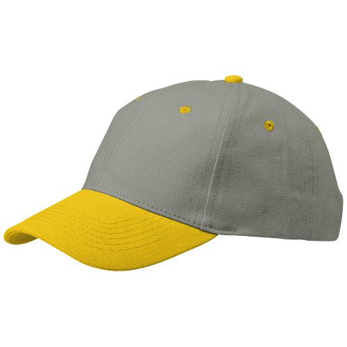 Casquette à 6 pans Grip 13403804 - visière incurvée et œillets contrastés - fermeture velcro en coton 275-280 g/m²_0