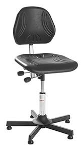 Chaise de travail réglable – Comfort Siège bas - assise en mousse polyuréthane moulée avec mécanisme Euromatic - Marque Rolléco_0