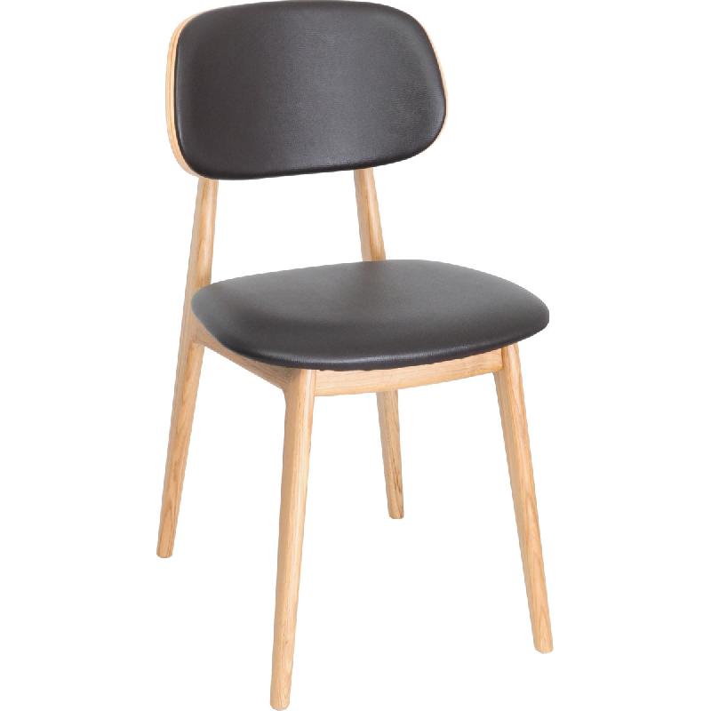 Chaise de restaurant MORGANG - chêne massif garni - intérieur scandinave contemporain_0