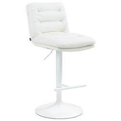 CLP Tabouret de bar Damar similicuir Blanc /Blanc - blanc polyester 322921_0
