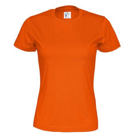 COTTOVER T-SHIRT COL ROND FEMME - CERTIFIÉ GOTS ORANGE - TAILLE S