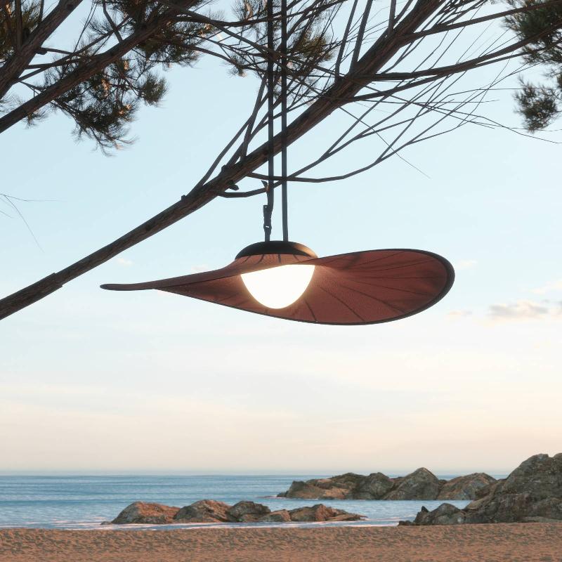 EASY LIGHT BLOOM SUSPENSION BATTERIE IP65 Ø90CM VIN ROUGE