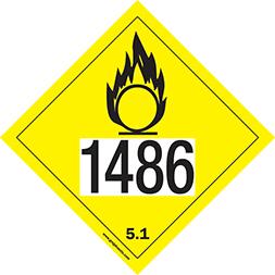 Étiquette classe de danger avec code ONU - 25×25 cm - vinyle avec colle renforcée - 46496_0