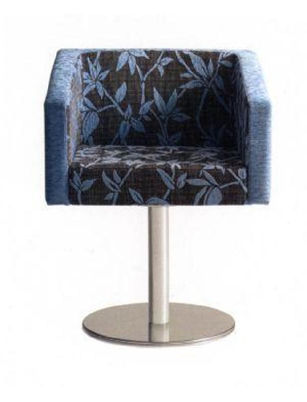 Fauteuil Vega - piètement central chromé tournant_0