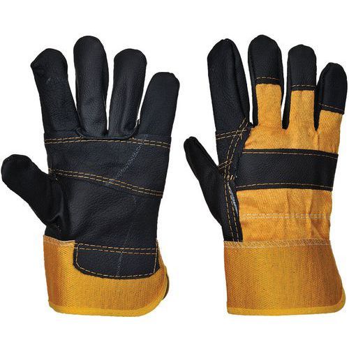GANT DE MANUTENTION DOCKER CUIR A200 JAUNE 10 - PORTWEST