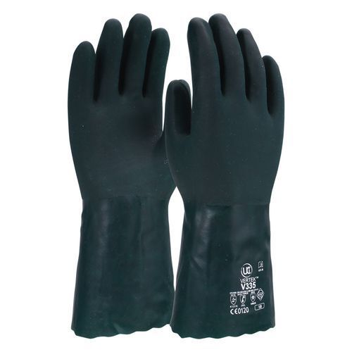 GANTS DE MANUTENTION PROTECTIONS CHIMIQUES FINITION GRANULEUSE - NOIR - 10
