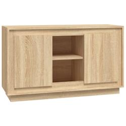 HELLOSHOP26 - Buffet bahut en bois d'ingénierie avec 6 compartiments et portes - 102 x 35 x 60 cm - Couleur chêne sonoma_0