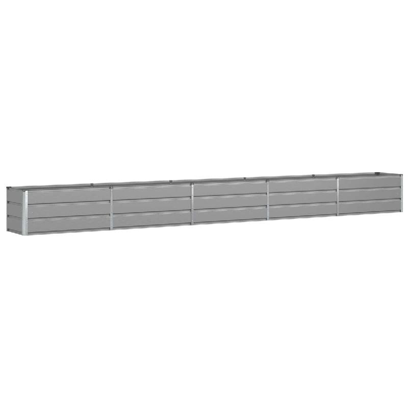 Helloshop26 - Jardinière moderne acier galvanisé 480 x 50 x 45 cm design industriel extérieur en acier gris clair 02_0059204 - gris acier 300024099_0