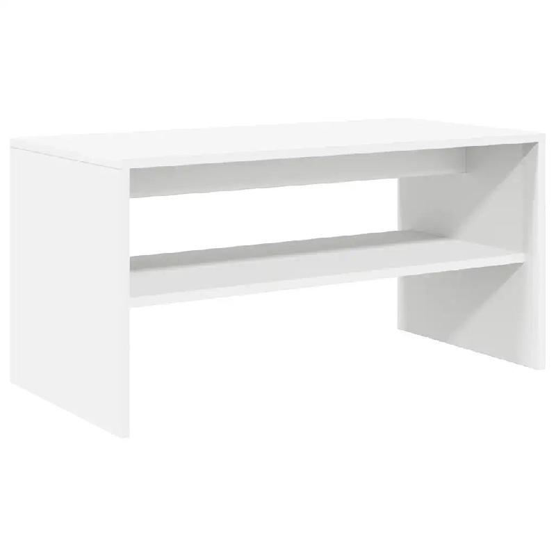 Helloshop26 - Meuble TV design moderne fonctionnel table basse 60 x 40 x 40 cm en bois d'ingénierie blanc 02_0051219 - blanc Bois massif 3000236803977_0