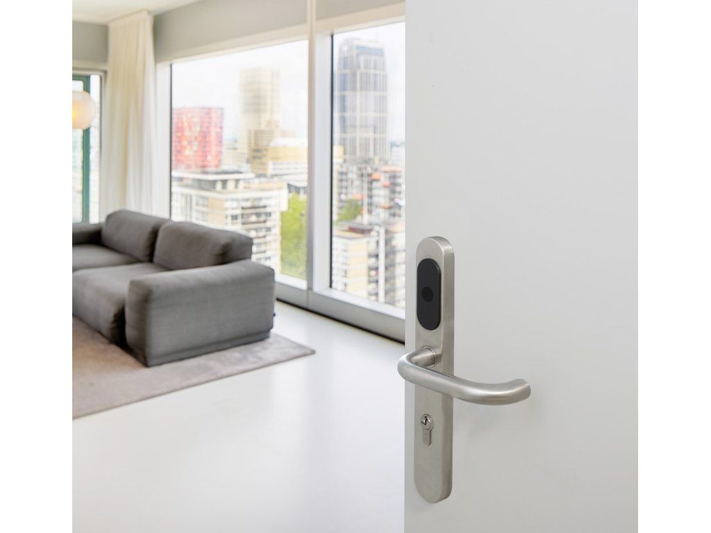 Serrure électronique Hotek Small Line Standard - RFID sans contact pour portes en verre, PVC ou métal - Usage intérieur et extérieur_0