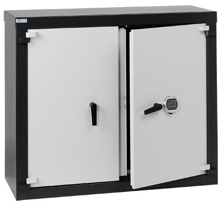 ARMOIRE FORTE 2 PORTES SERRURE ÉLECTRONIQUE 757 LITRES COLORIS ANTHRACITE/GRIS - MANUTAN COLLECTIVITÉS