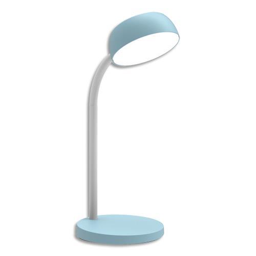 LAMPE DE BUREAU LED UNILUX TAMY - BRAS FLEXIBLE PIVOTANT A 360° - 6 KWH/1000H, 3 000K, 20 000H - BLEUE