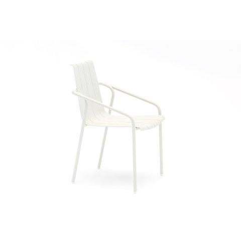 LOT DE 4 - FAUTEUIL D'EXTÉRIEUR OUDON EN ALUMNIUM - GRIS PERLE