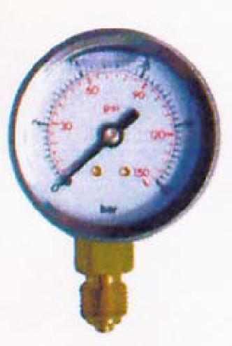 Manomètre industriel - classe 1,6 - bain de glycérine - raccord radial - boîtier en inox_0