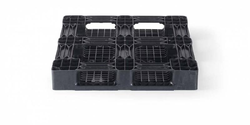 Palette en plastique qp1140hr6rr (cp9) - 1140x1140 mm - Mix HDPE - Charges jusqu’à 7500 kg_0