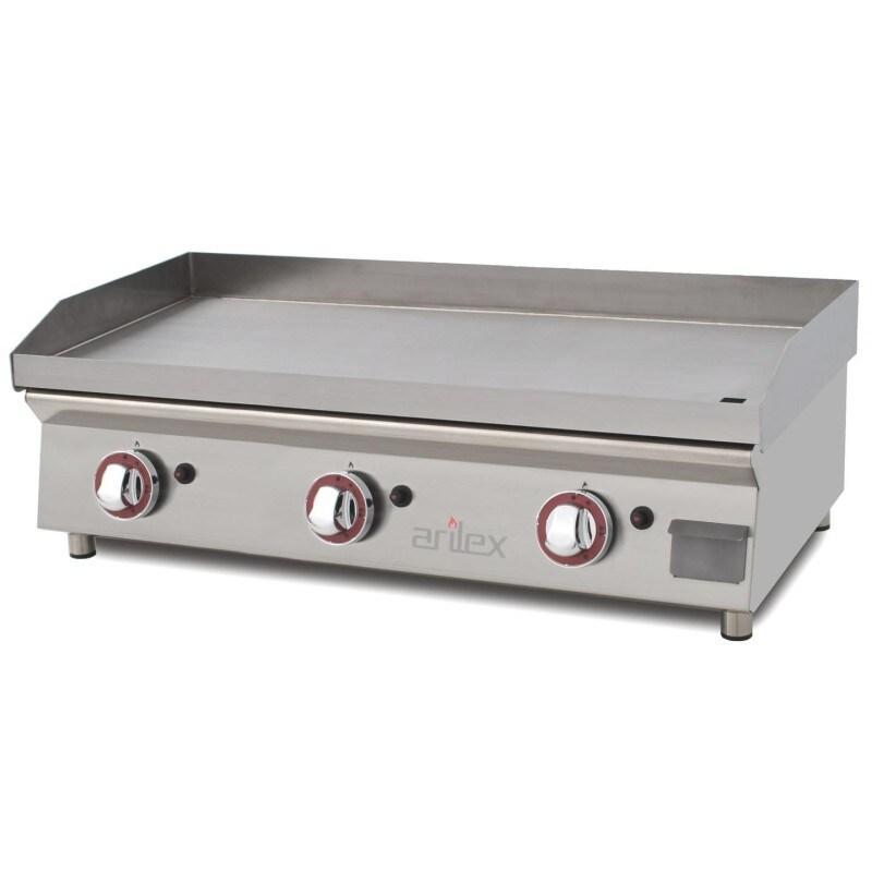 Plancha à gaz 80 cm en acier rectifié 15 mm 80PGRN de Arilex. Arilex - G80PGRN_0