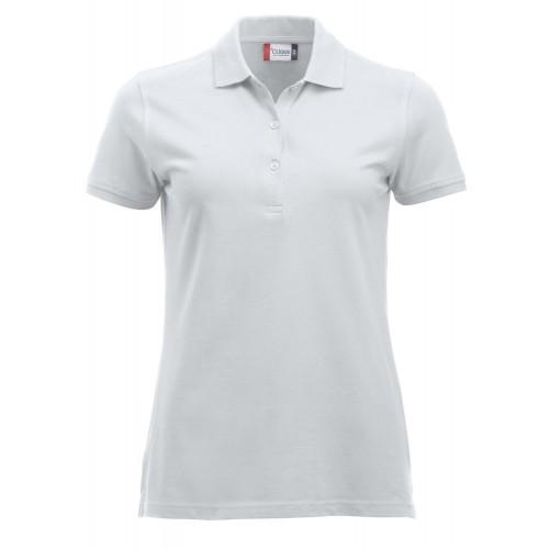 POLO DE TRAVAIL POUR FEMME CLASSIC MARION - MANCHES COURTES - BLANC - M CLIQUE