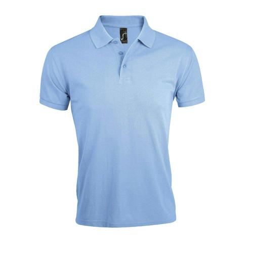 POLO PERSONNALISABLE HOMME PRIME EN POLYESTER CIEL PIQUÉ