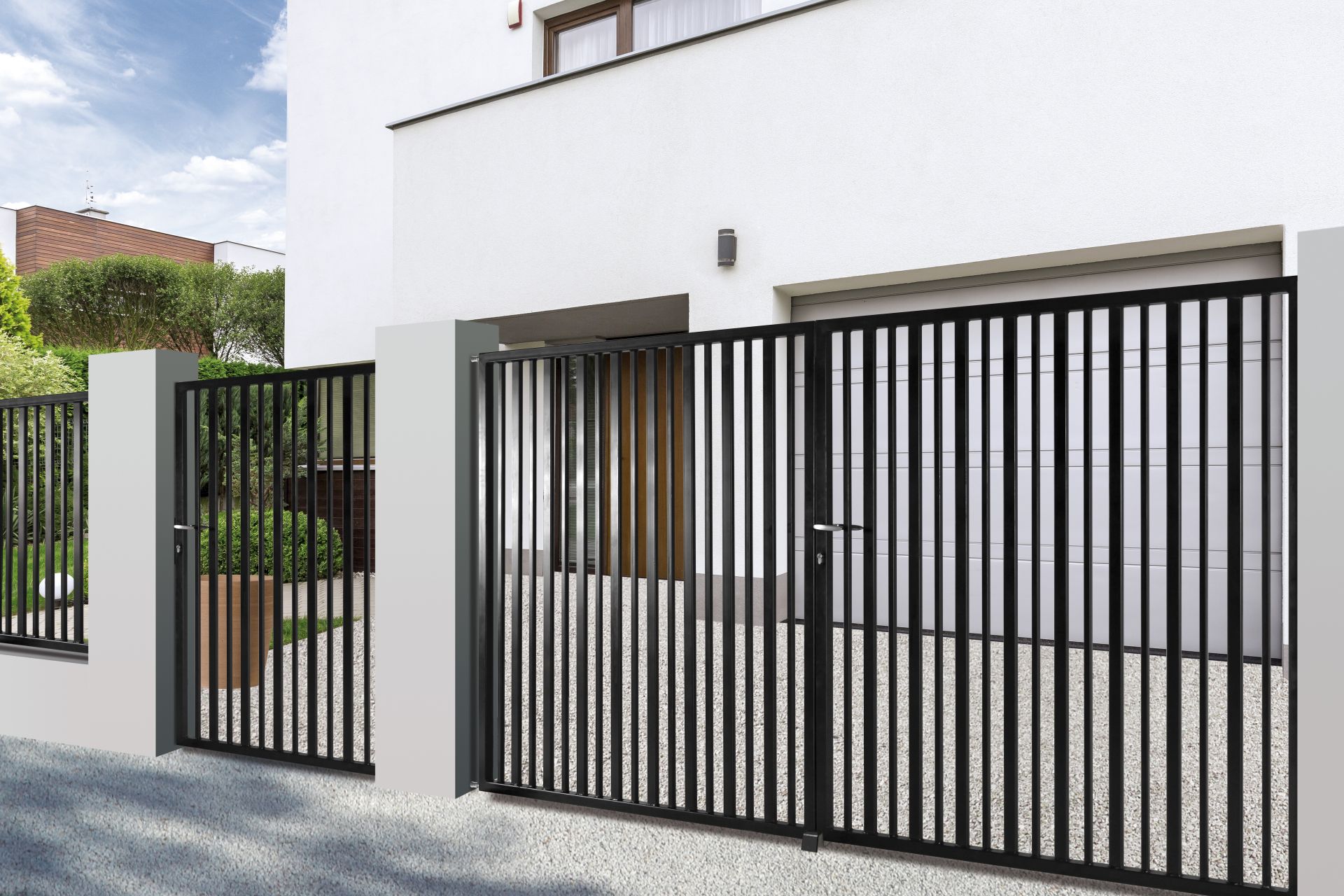 Portail Lisbonne - Cadre et Barreaudage en Acier avec Finitions Anti-Corrosion_0