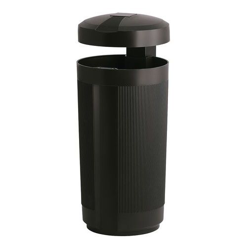 POUBELLE D'EXTÉRIEUR AVEC AUVENT 50L NOIR - VEPABINS