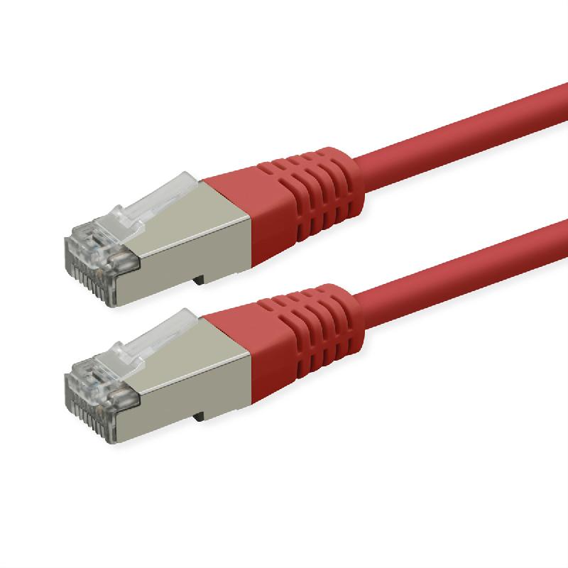 ROLINE Cordon Cat.6 (Classe E), PoE, S/FTP (PiMF) , rouge, 10 m_0