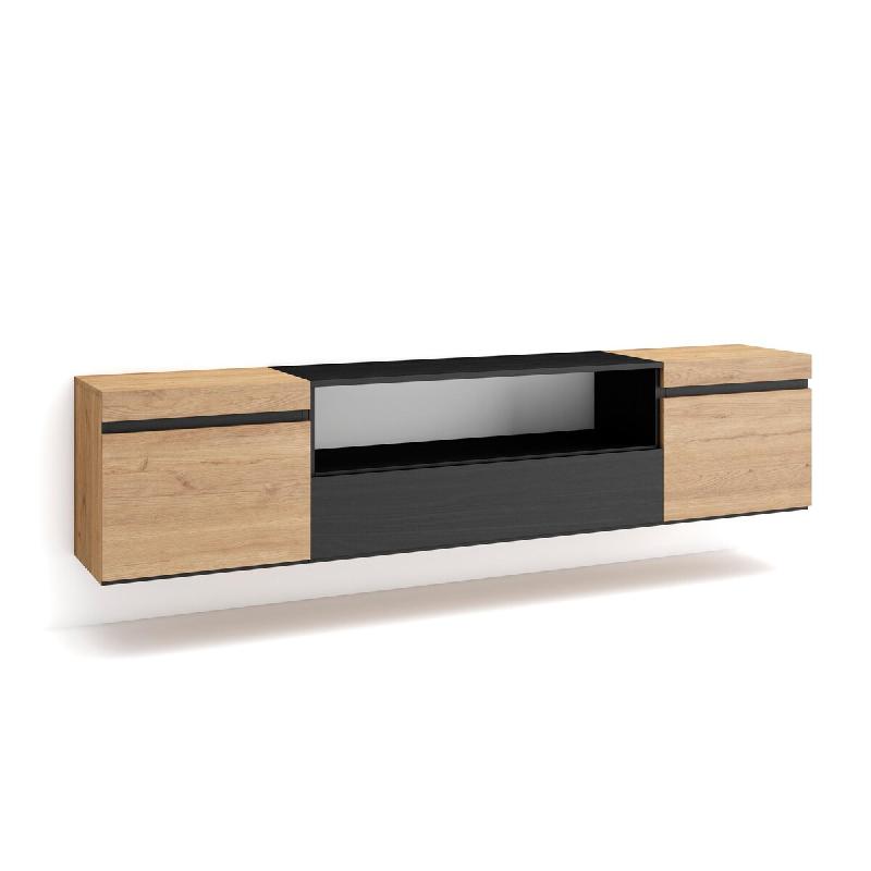 SKRAUT HOME Meuble TV, Banc Télé, 200x45x35cm, Pour les TV jusqu'à 80