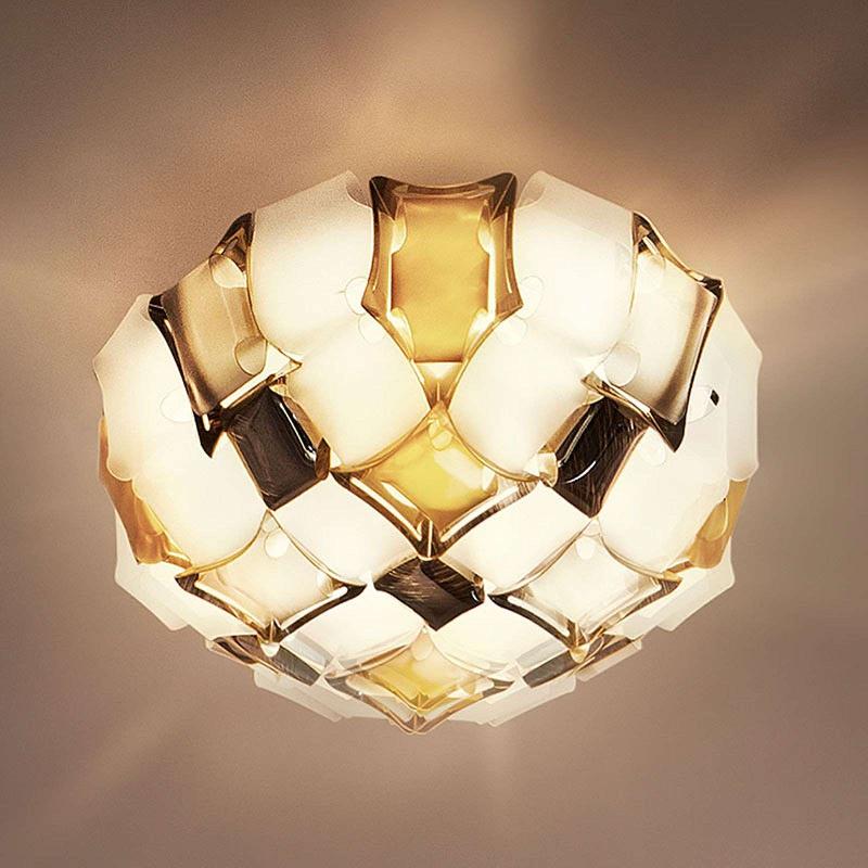 SLAMP MIDA PLAFONNIER, Ø 67 CM, AMBRE/BLANC