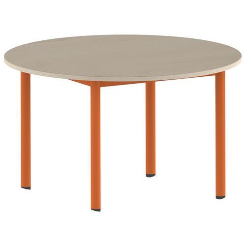 TABLE CARÉLIE Ø 120 CM MOBILE T5 STRAT ÉRABLE PAPAYE 2011 - MOBIDECOR
