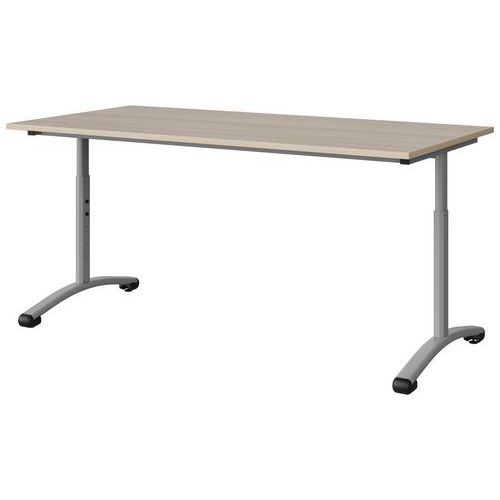 TABLE MALIBU 160X80 T3/T6 DL STR ABS ACACIA/GRIS 9006 - MANUTAN EXPERT