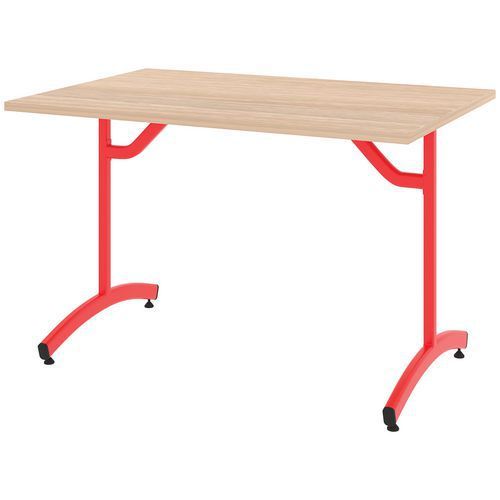 TABLE TIM 180X80 CM T3 - DL - PLAT STRAT ABS - ACACIA/ROUGE 3020 - RODET