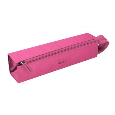 TROUSSE RHODIARAMA PLUMIER SIMILI CUIR 23 X 5 CM - FUCHSIA