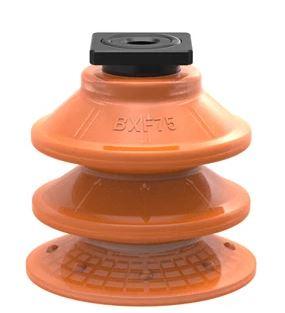 Ventouse ronde BXF75P en polyuréthane PU60 - Forme soufflets - Pour tôle grasse_0