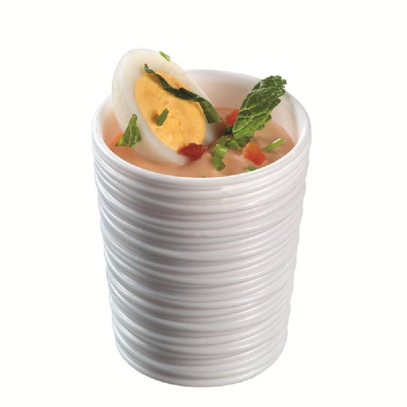 Verrine PASTA Spaghetti polypropylène 60 ml Ø4,8x5,9cm blanc - par 200_0