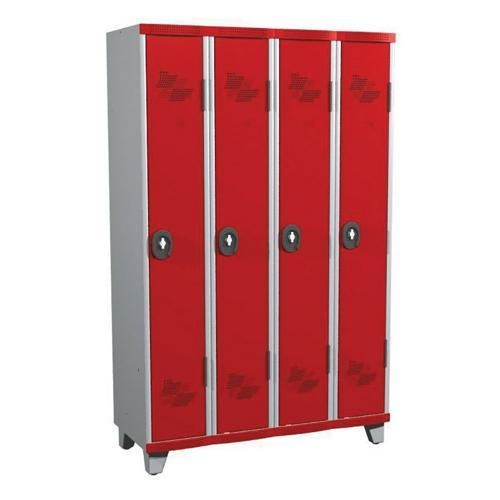 VESTIAIRE 4 COLONNES SEAMLINE OPTIMUM® LARGEUR 300 MM SUR PIEDS- ACIAL
