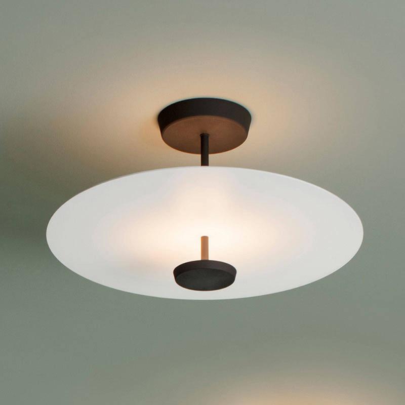 VIBIA FLAT PLAFONNIER LED 2 LAMPES Ø 55 CM BLANC
