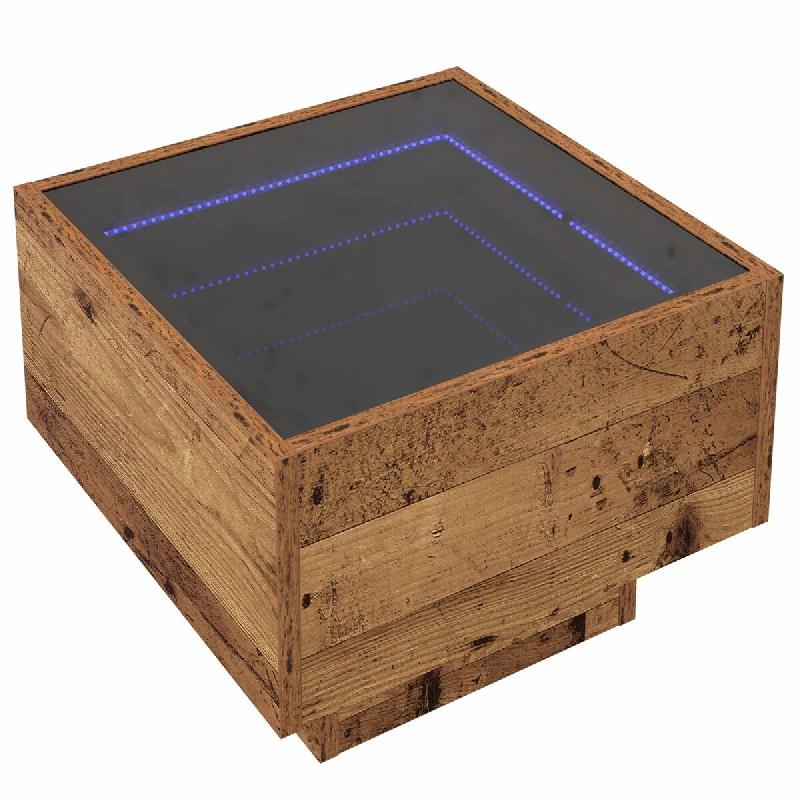 VidaXL Table basse Bois ancien 40 x 40 x 30 cm Bois d'ingénierie Modèle Polaris Compact Plus - 879656_0