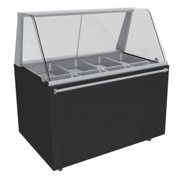 Vitrine chauffante fermée bain-marie à eau 3 Kw 3GN1/1+3GN1/3 (type de produit: Vitre avant inclinée)_0