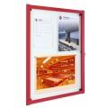 Vitrine média d'affichage intérieur - simple face - cadre aluminium - porte battante en verre sécurisé_0