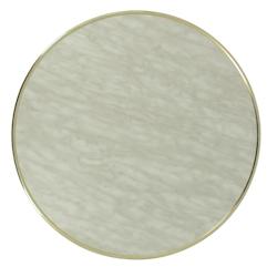 Werzalit Plateau de table cerclé laiton Chelles Diam.60 cm - TIGAONE - beige Pl_Che_Beig_4917_0
