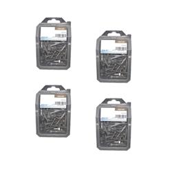 4 Coques de 30 Tirefonds Bois Tête Hexagonale 6 x 60 mm - Inox A2 - D-Work - argenté 3664100315234_0