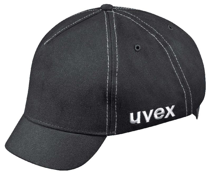 Casquette de protection sportive UVEX U-CAP avec visière courte et coque rigide - Noir - Tailles 52 à 63 cm_0