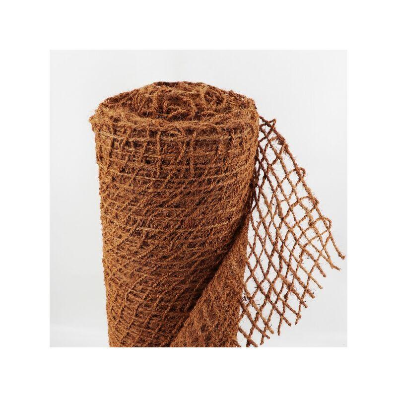 Filet Anti-Érosion En Fibre De Coco 50m X 1m - Natte Pour Bassin Et Talus 450g/m²