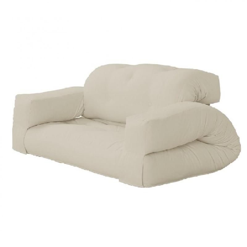 CANAPÉ FUTON STANDARD CONVERTIBLE HIPPO SOFA COULEUR BEIGE_0