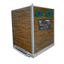 Colonne aérienne d'apport volontaire 4m3 simple crochet bois sylvio - VERT - vert 0727156534158_0