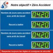 Compteur de jours sans accident - Adel Instrumentation - affichage avec ou sans arrêt et record personnalisable_0