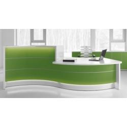 Comptoir d'accueil Valde - forme vague avec accès PMR - design épuré - marque MDD_0