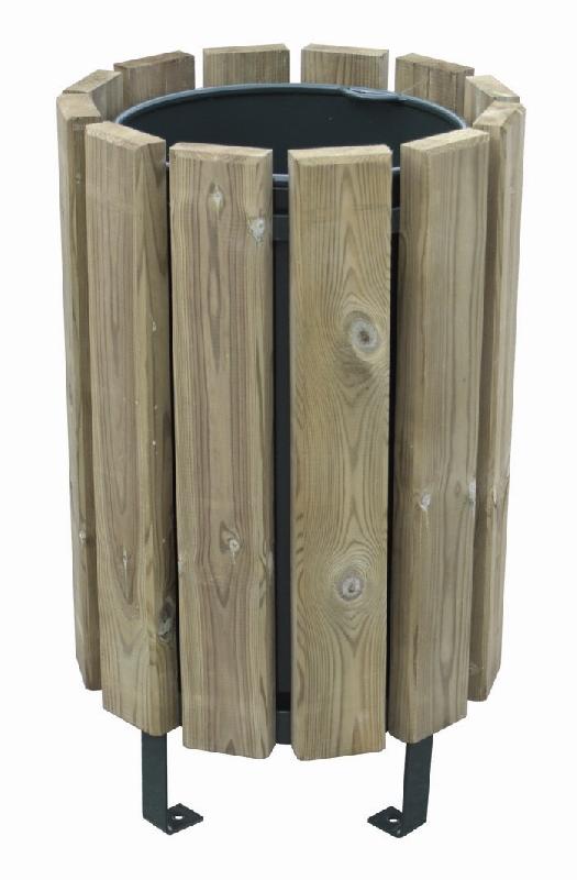 Corbeille Boston - ronde 12 lames - pin du nord lasuré, traité autoclave ou bois exotique_0