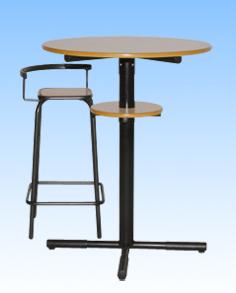 Ensemble mange-debout - Table et tabourets en multiplis de hêtre - Réf. MDEBOUT et TABHAUT_0