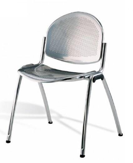 Lot de 2 Chaises Madi Métal Gris Verni - Référence 8495 CP A_0