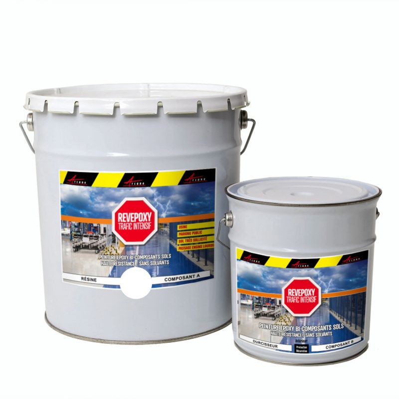 Peinture epoxy de sol industriel et parking - Revopoxy Trafic Intensif - Toutes couleurs - 0.25 kg/m²_0